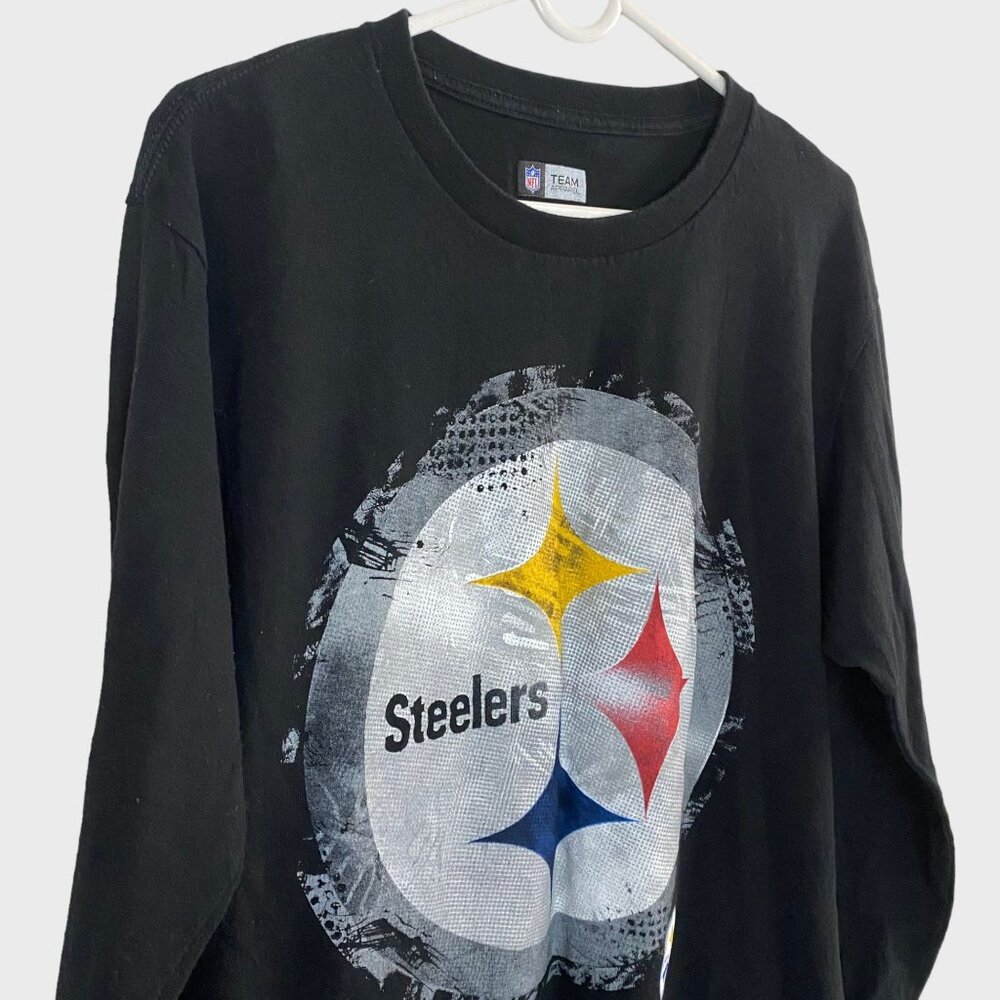 NFL Pittsburgh Steelers Team Apparel Shirt Mens Large Black Football Long Sleeve - Picture 5 of 10